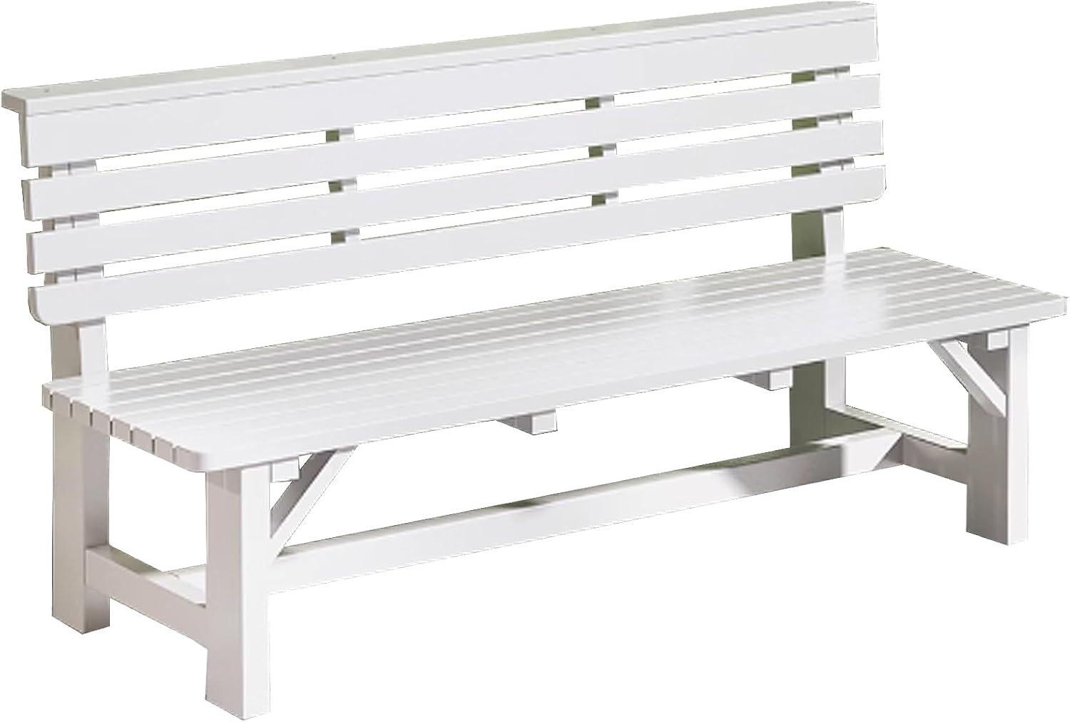 Garden Bench, Park Benches, Outdoor Lounge Furniture Couch, Patio Bench, Wood Porch Bench for Backyard, Front Porch, Deck, Sunroom(White,80x40x80cm)