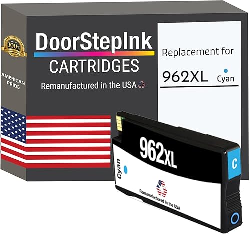 Miniatura 1 de DoorStepInk Recambios de cartucho de tinta para HP 962 XL 962XL 962XL cian para impresoras HP Officejet Pro 9010, 9012, 9013, 9015, 9016, 9019,