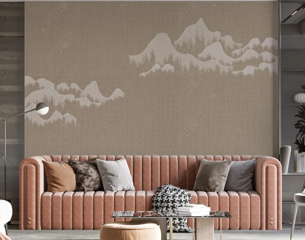 Papier peint intissé paysage linéaire géant 450x315 cm panoramique pour salon