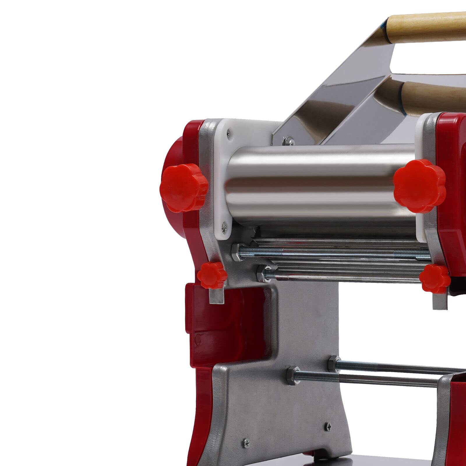 Macchina per pasta in acciaio inox, 0,5 – 5 mm, spessore pasta manuale, tagliatelle, rosso, per pasta e lasagne, ecc
