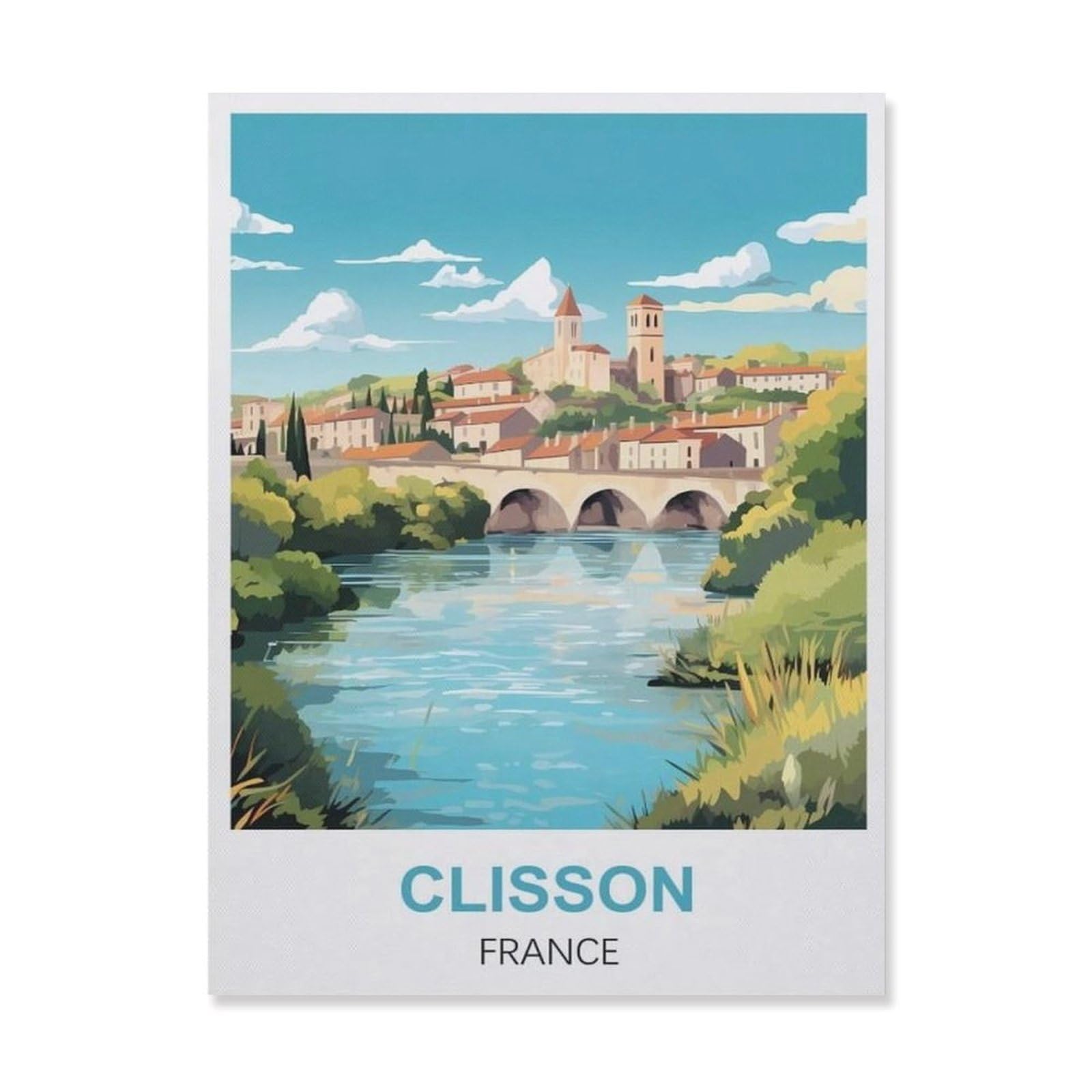 Tin Sign，Clisson France(15x30cm）