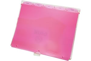 Wilson Jones View-Tab Transparent Pink Dividers