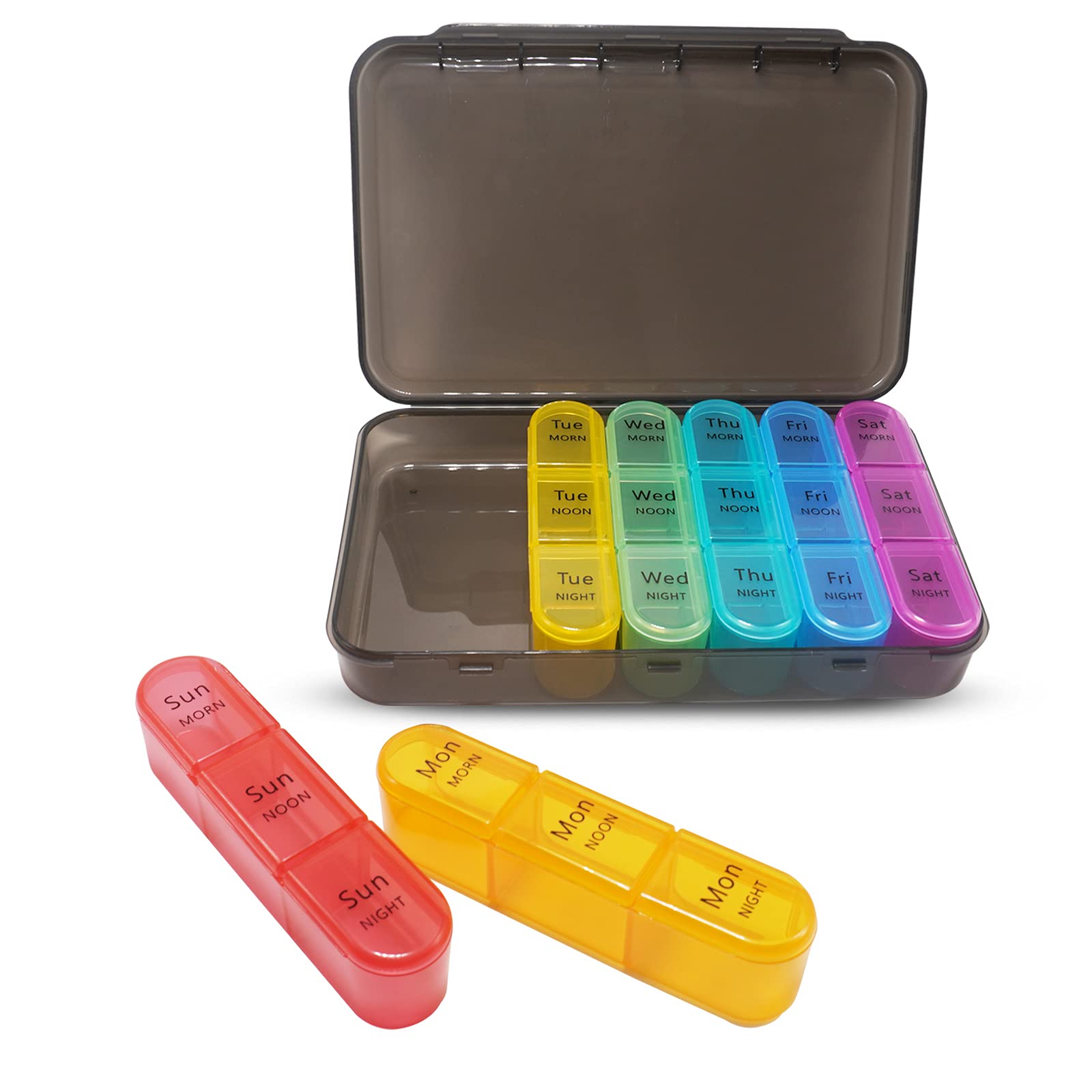 Amazon Co Jp ピルケース スプリング 1週間分 かわいい おしゃれ 薬ケース サプリメント 携帯用 薬 錠剤 お薬カレンダー カレンダー お薬手帳 飲み忘れ防止 おしゃれ 薬入れ 薬箱 1週間 持ち運び 携帯 乾燥 コンパクト ギフト プレゼント 父の日 ドラッグストア