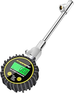 ATsafepro Digital Tire Pressure Gauge 200PSI, Tire Pressure Gauge Equipped with Extended Air Chuck, Dual Head Air Pressure Gauge Suitable for Semi, RV,Bus, Car adn etc