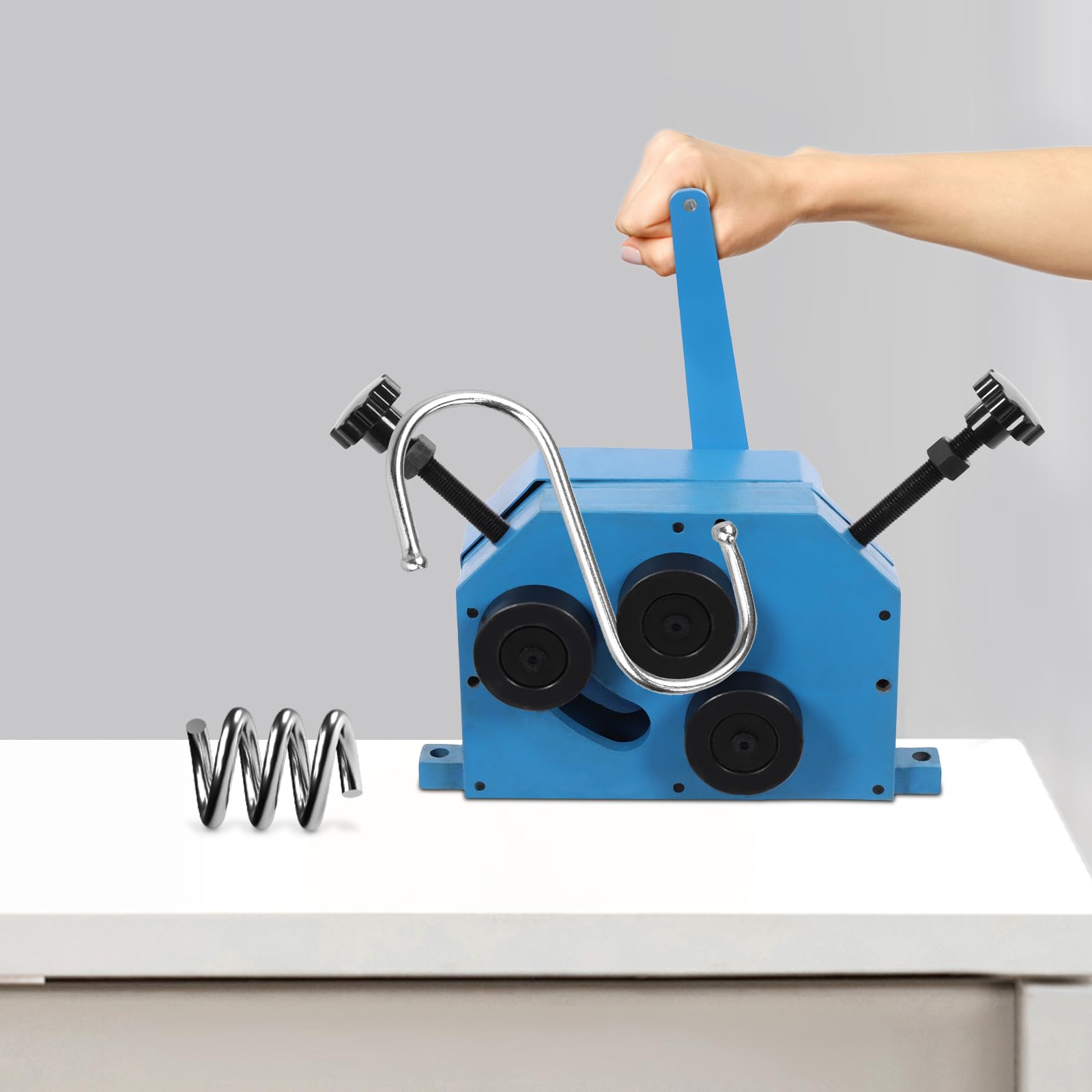 Rohrbiegemaschine,3in1 Rohrbiegemaschine Biegewinkel bis 360°Manuelle Metallbiegemaschine Betriebsart Manuell,Biegemaschine Rohre zum Biegen von Stahlplatten, Flachstahl und Rundstahl