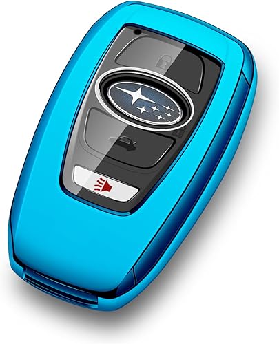 Subaru Forester - Funda protectora para llave de coche, color azul, funda protectora Ascent BRZ Crosstrek Impreza Legacy Outback Solterra WRX 2019