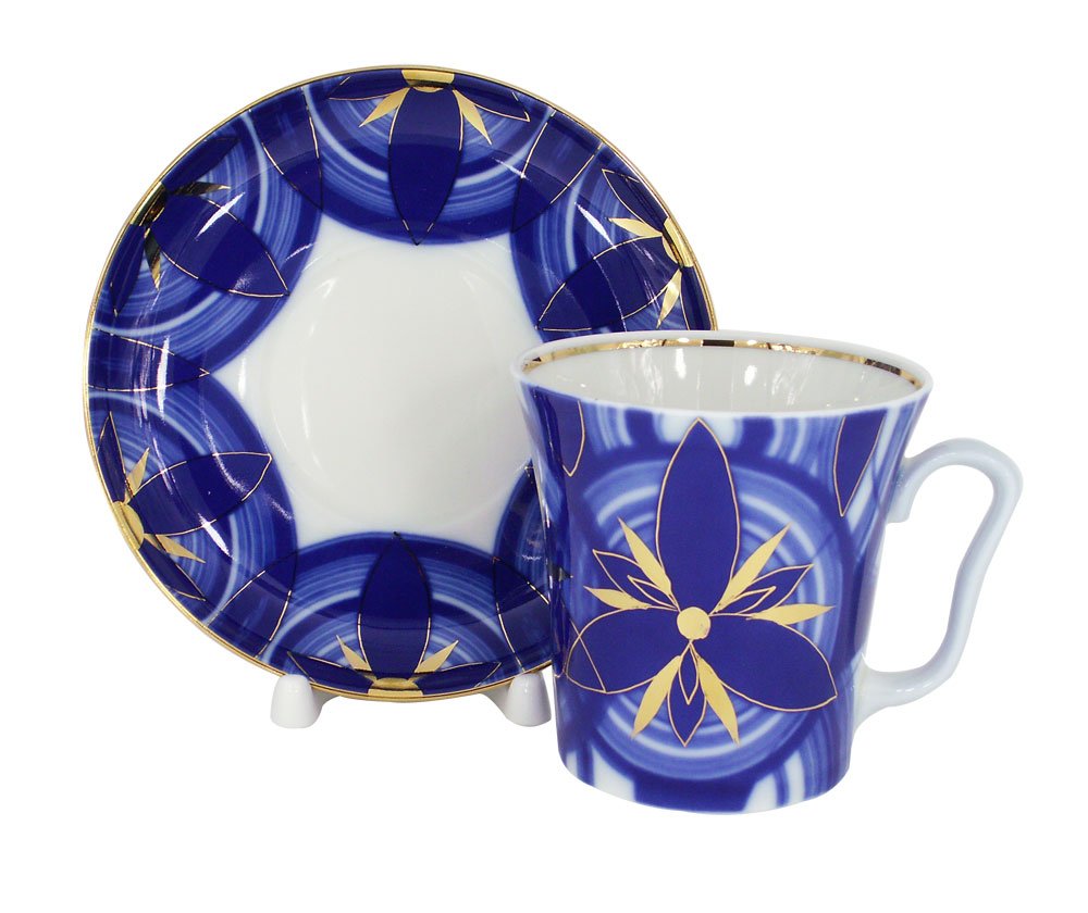 Lomonosov Porcelain Set Mug and Saucer 2pc Shining Glory 12.7 fl.oz
