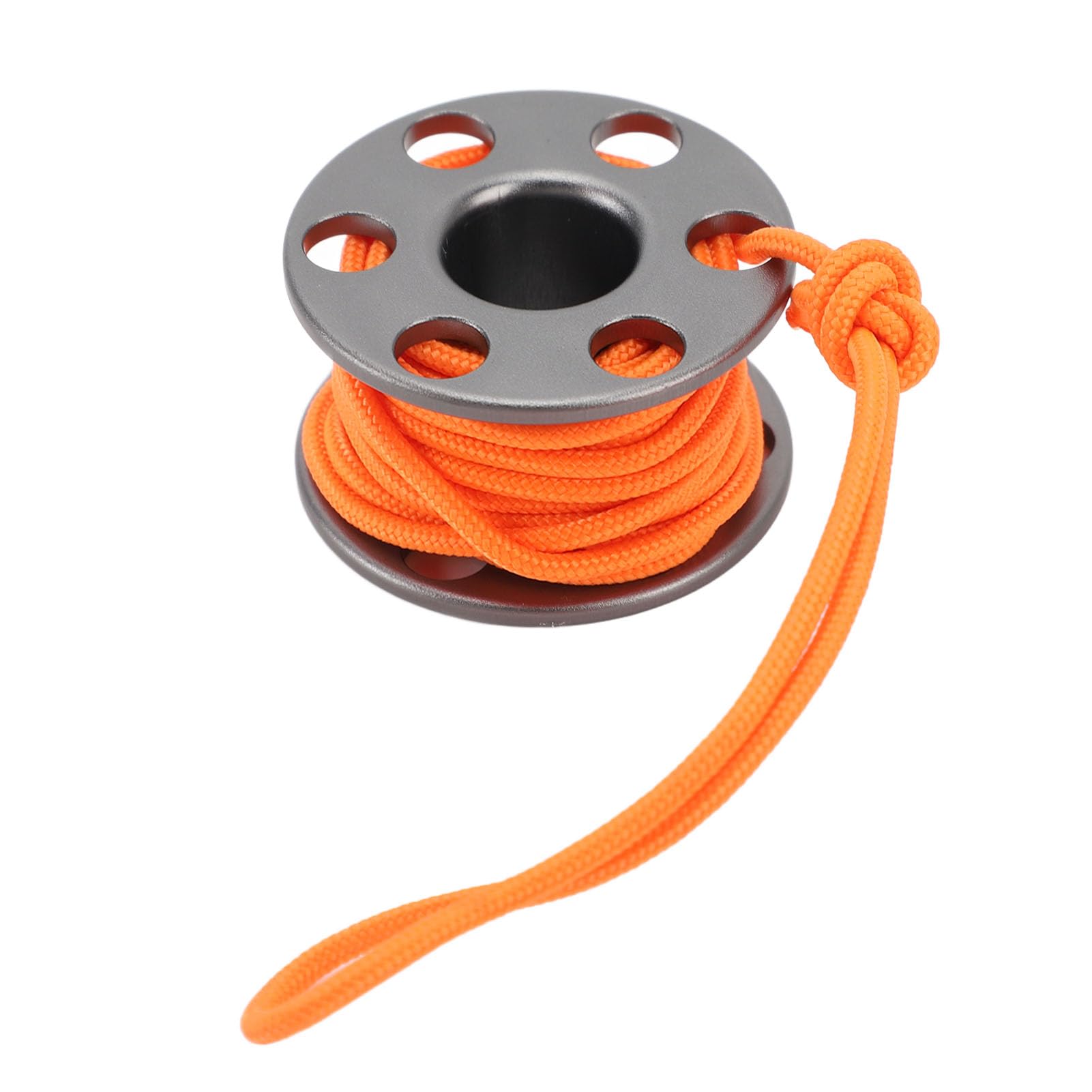 Finger Spool Reel, Antioxidant Decorative Diving Mini Finger Reel Pendant Glow in The Dark Nylon Guide Line for Cave Diving (Gray)