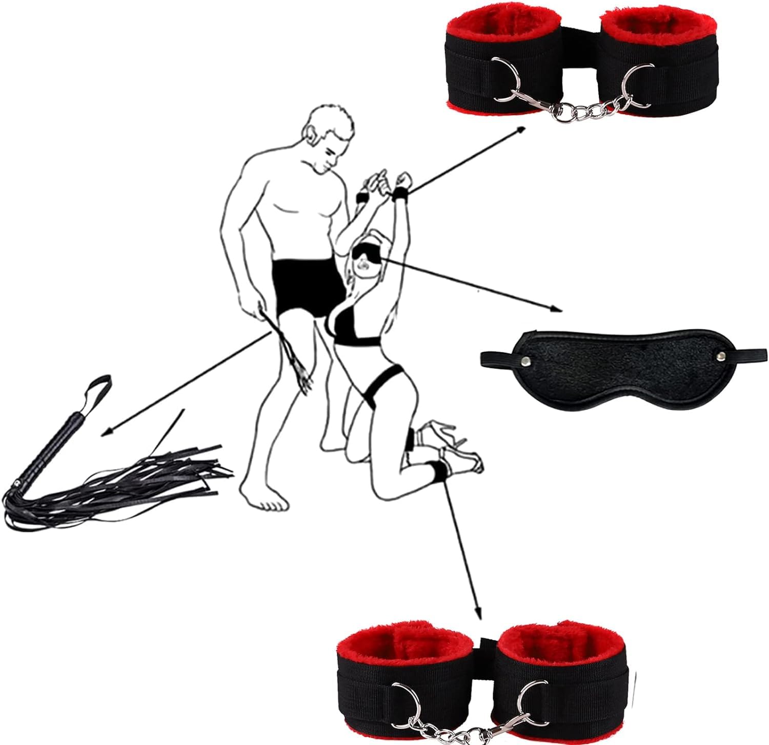 10 Pcs Multifonctionnel Nylon Rouge Massage Main Jambes Relaxation Set, DéS Sculpté Guider L'Action, Cadeau pour Les Couples - K1