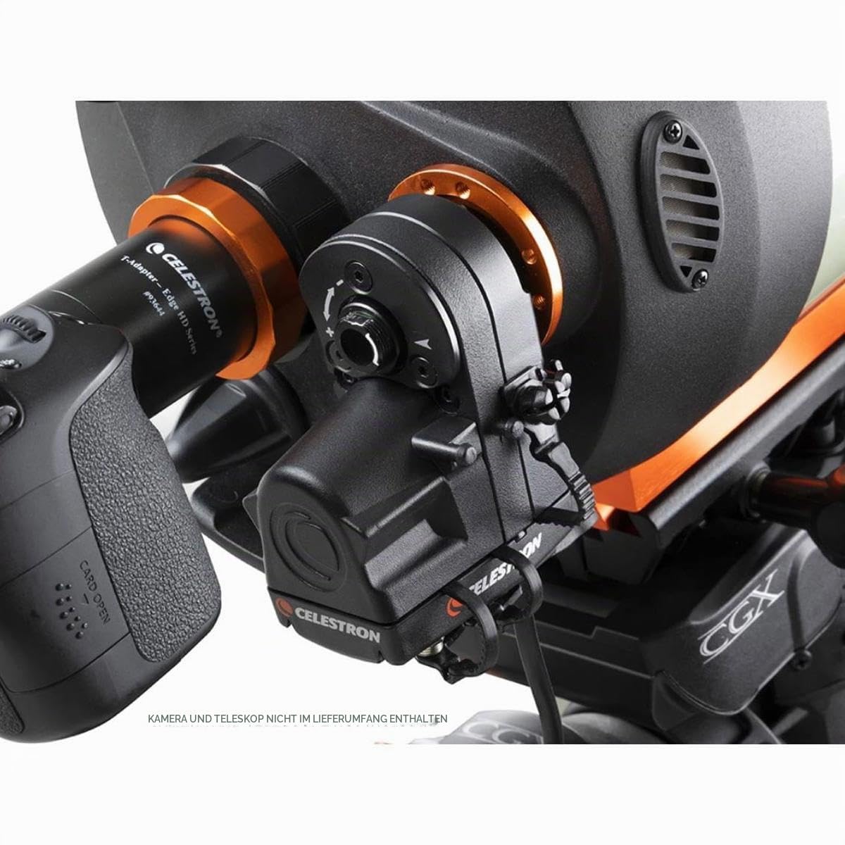 Celestron 94155-A Fokusmotor für Schmidt-Cassegrain-, EdgeHD- und RASA-Teleskope – ermöglicht elektronisches Fokussieren, bringt Himmelskörper in scharfen Fokus, Schwarz