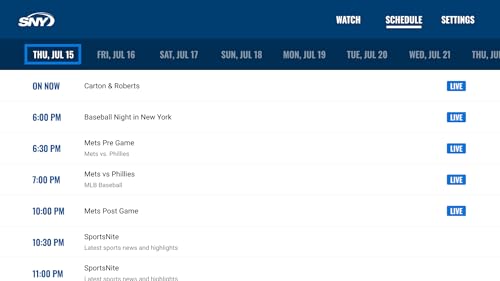 SNY: Stream Live NY Sports