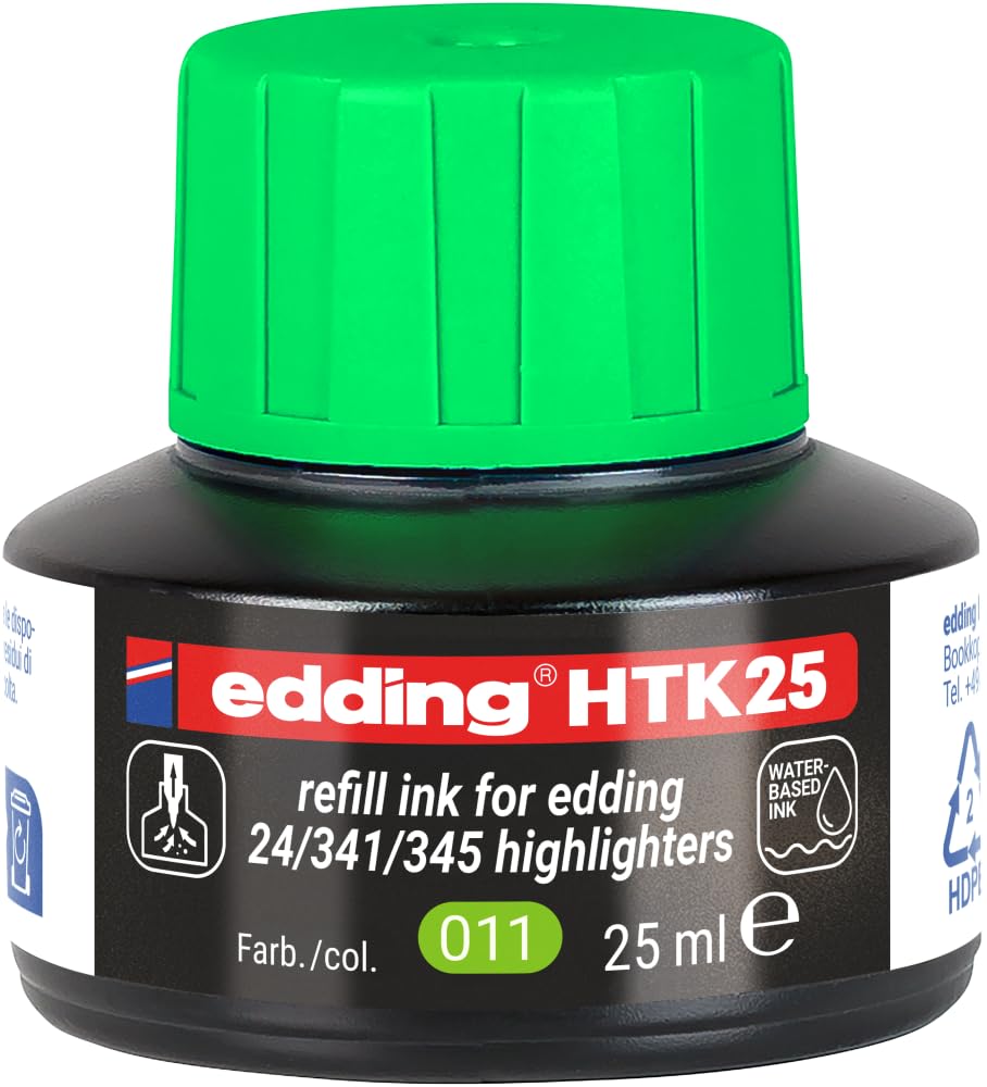 edding HTK25 fosforlu kalem yedek mürekkep açık yeşil