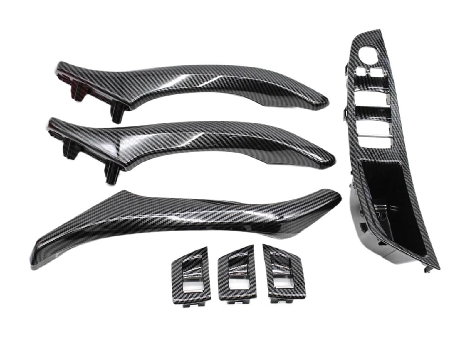 FANGZIQF Inner Door Pull Handles for 5 Series F10 F11 520i 523i 525i 528i 530i 535i 2010-2017 Car Interior Door Handle Pull LHD RHD 7PCS Set(RHD Assembly Set)