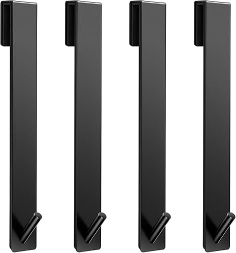 Miniatura 41 de Ganchos para puerta de ducha (7.5 pulgadas), ganchos extendidos sobre la puerta para puerta de ducha de vidrio sin marco, ganchos de acero