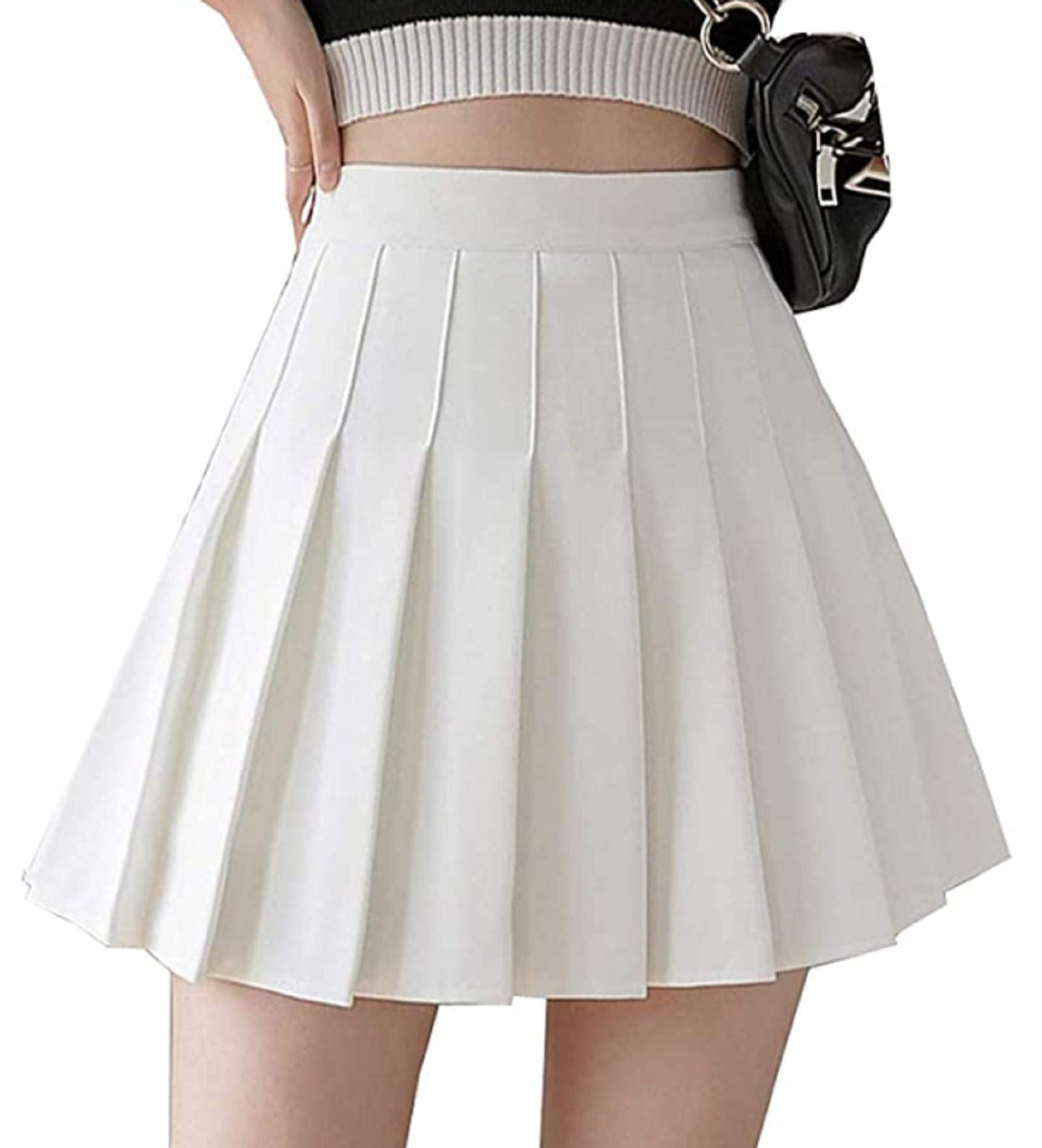 Buy Girls Women’s High Waisted Pleated Skater Tennis Skirt School