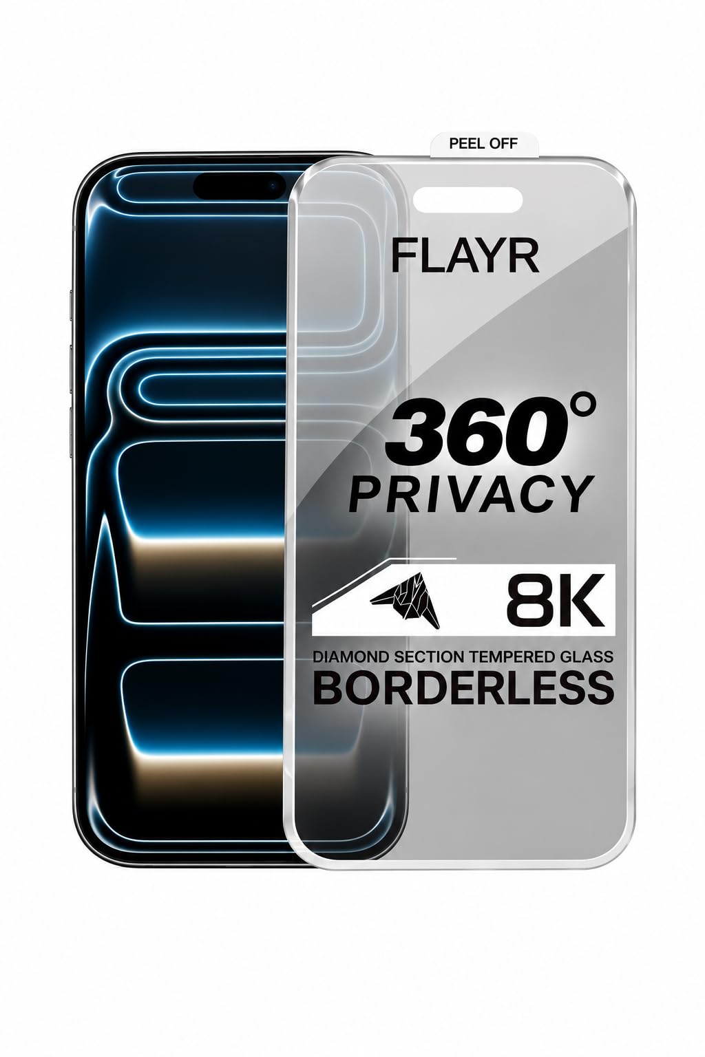 PARAFLIK 360° Privacy Tempered Glass for iPhone 17 Pro - Image 1