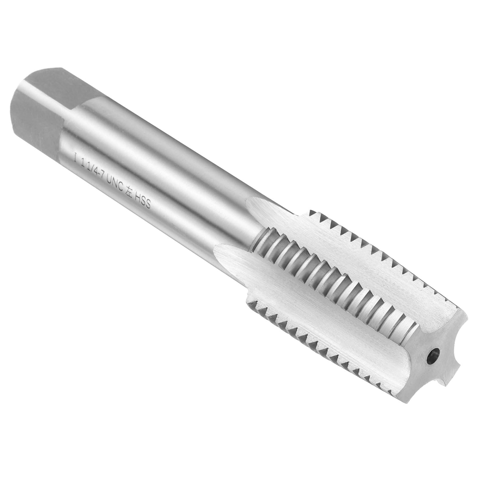 uxcell Hand Taper Tap 1-1/4"-7 UNC 2B Left Hand Thread Taper Style Taps Straight Flute Screw Tapping Threading Tool High Speed Steel HSS6542