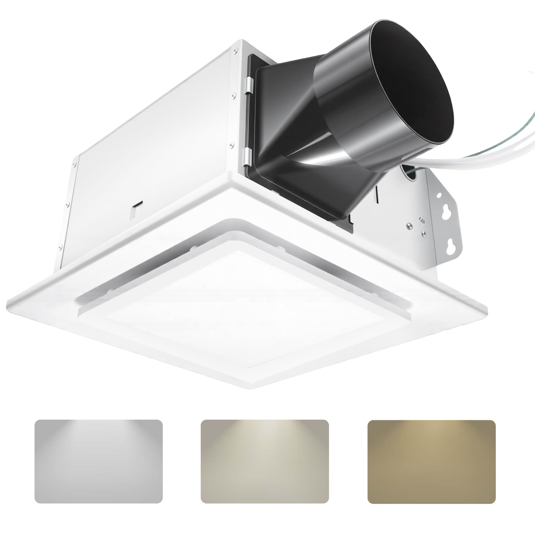 POWERENG Bathroom Exhaust Fan with Light Combo, 175 CFM