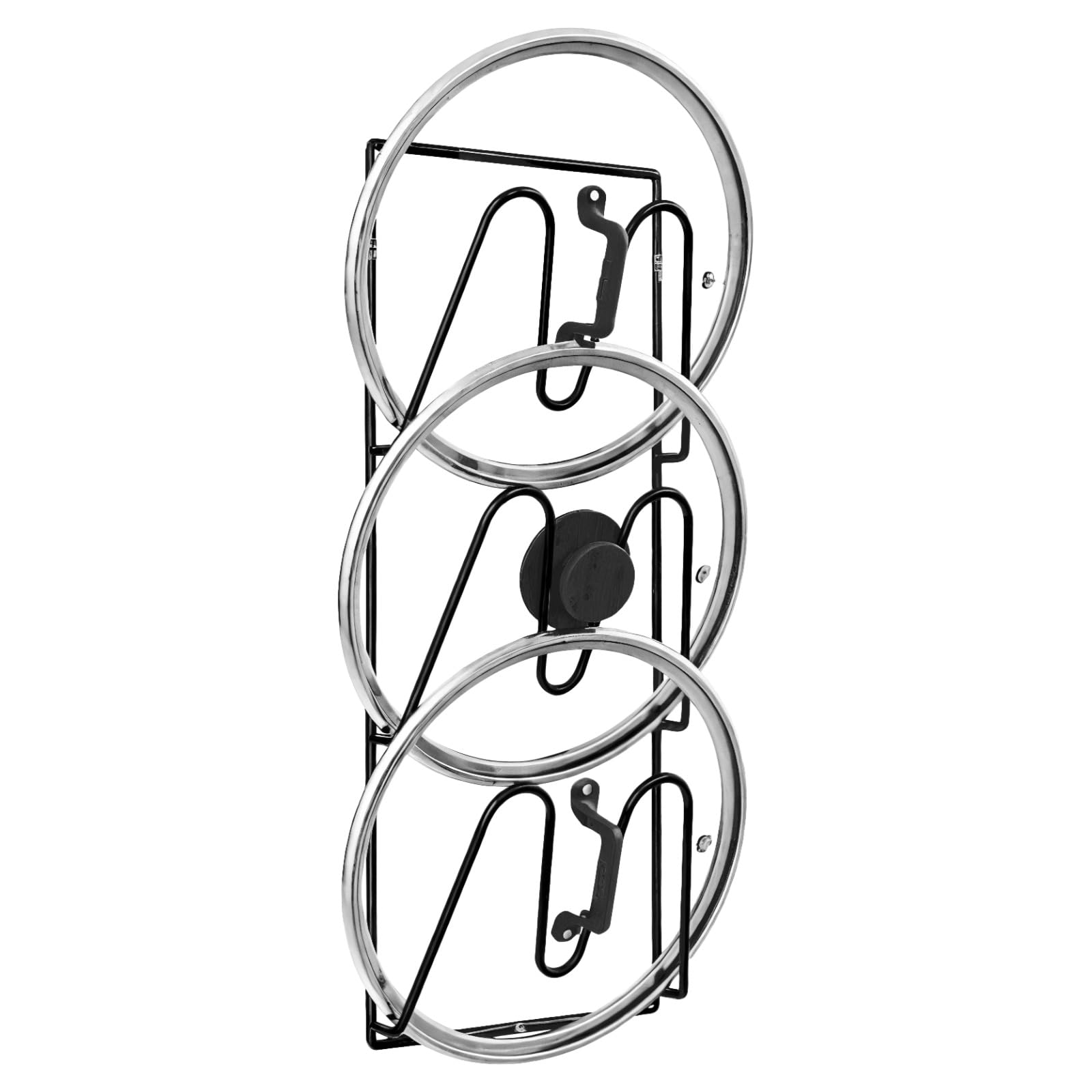 Deckelhalter für die Küche, wandmontiertes Metallregal ohne Bohren, U-förmige Nut für verschiedene Deckel, zur ordentlichen Aufbewahrung von Topfdeckeln und Küchenzubehör an der Wand