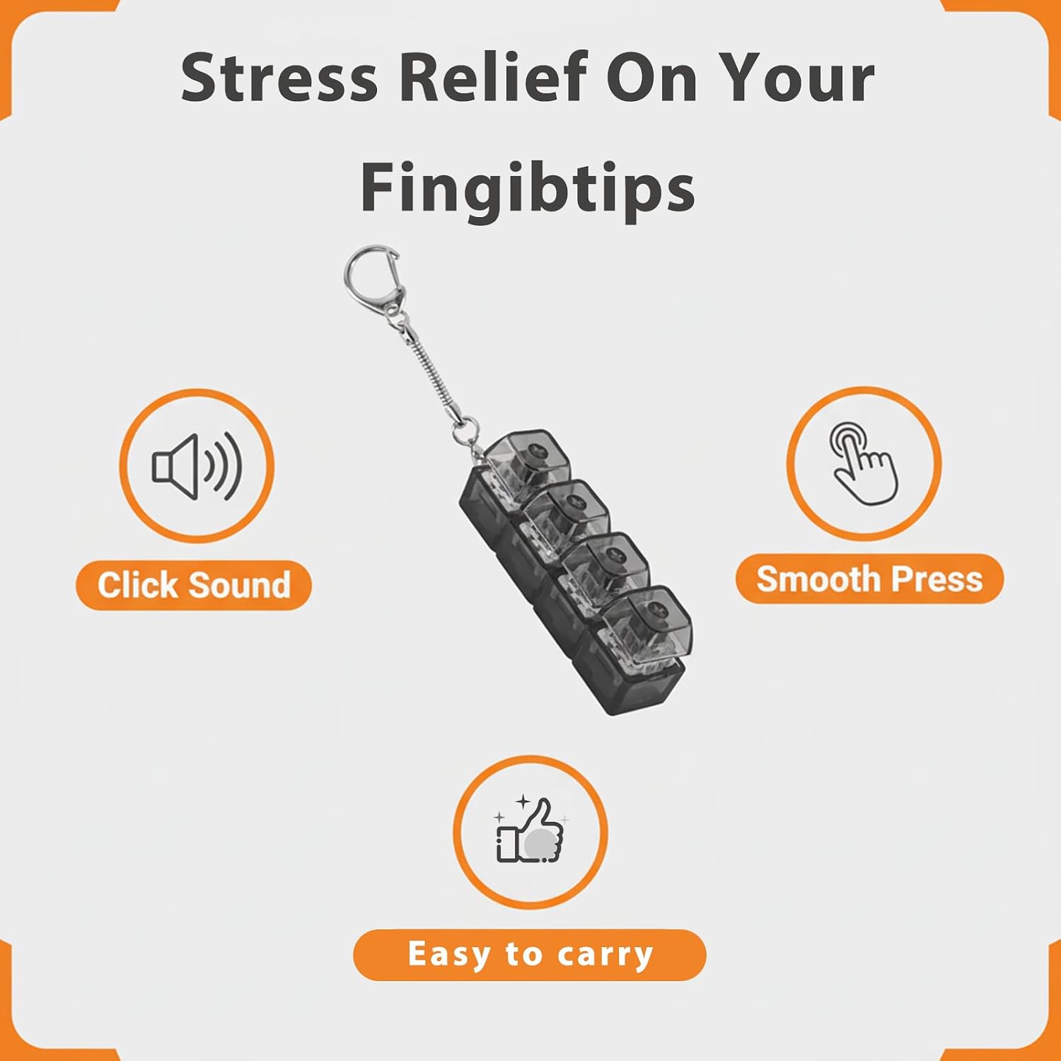 2PCS Keyboard Fidget Toy, Crisp Clicking Stress Relief Toy for Adults image 4