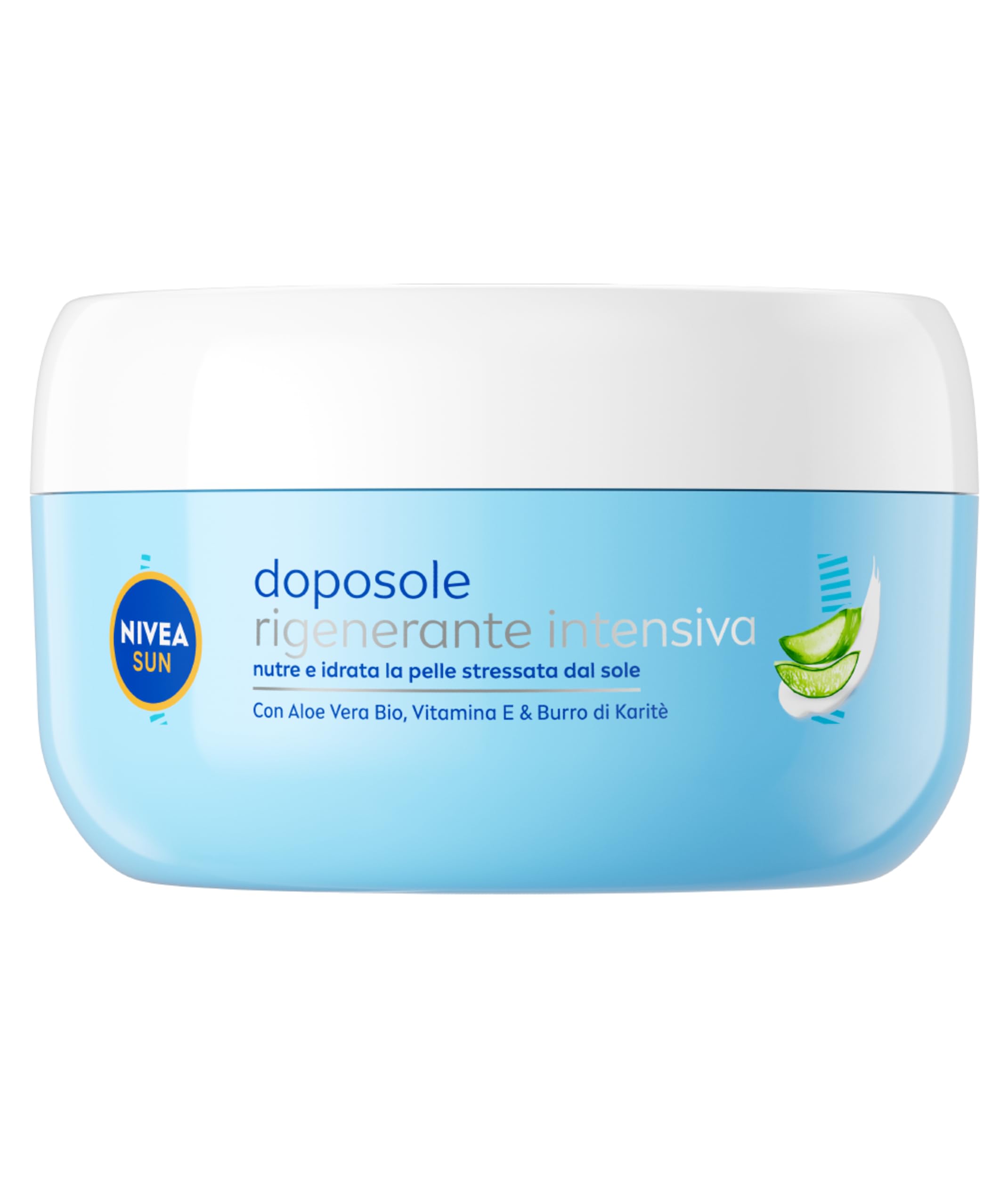 NIVEA SUN Crema Doposole Rigenerante Intensiva 300 ml, Dopo sole idratante 48h, lenitivo e nutriente, Aftersun con Aloe Vera Bio, Vitamina E e Burro di Karité, Assorbimento rapido, Pelle secca