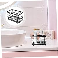 Vista 6 de Cabilock Soporte para pasta de dientes, pequeño soporte cromado para cepillos de dientes para baño, inoxidable inoxidable, soporte de exhibición