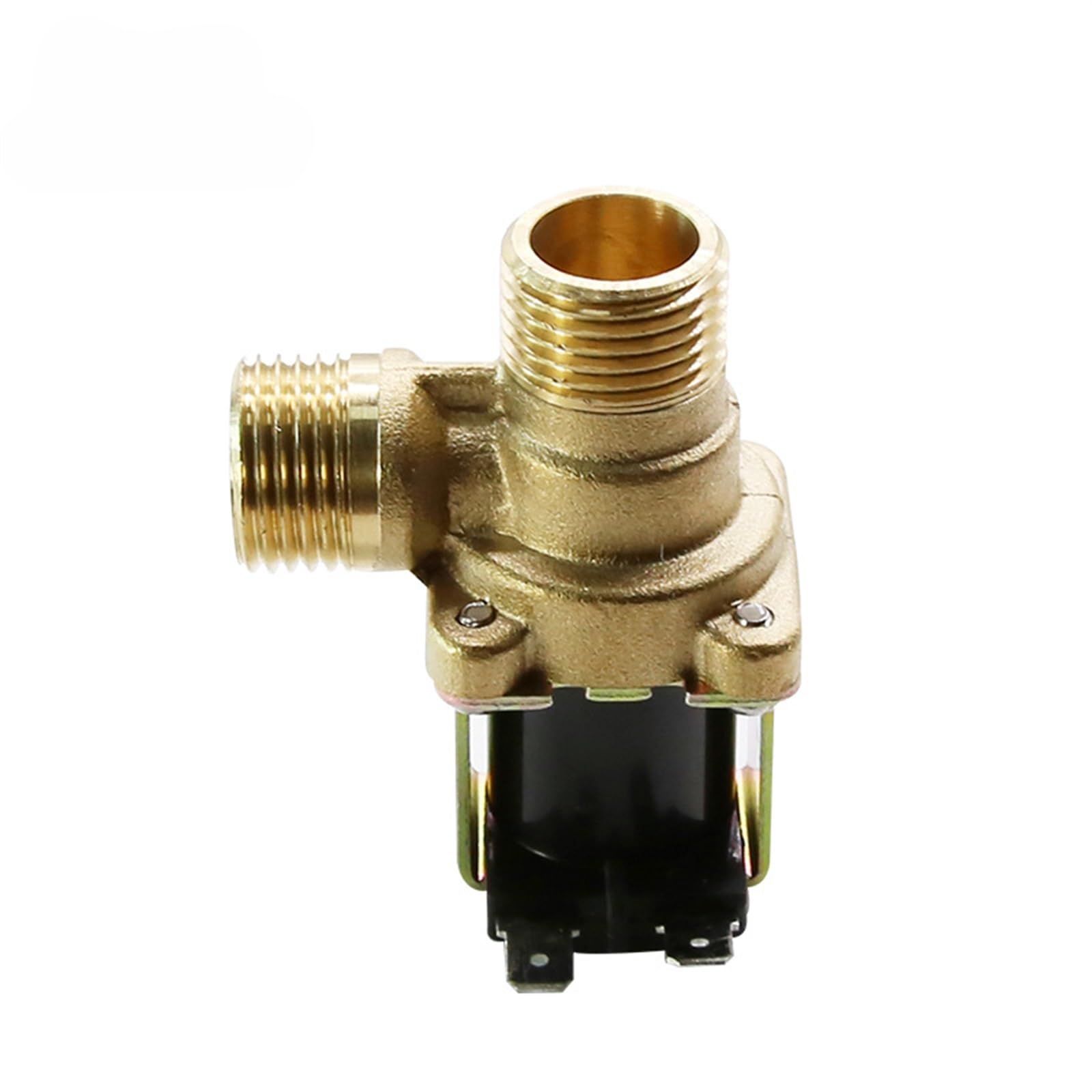 Mosiężny elektryczny zawór elektromagnetyczny 220V DC 12 V 24V DN15 G1/2, normalnie zamknięty przełącznik wlotu wody z 1-częściowym filtrem (220 V - normalnie zamknięty)