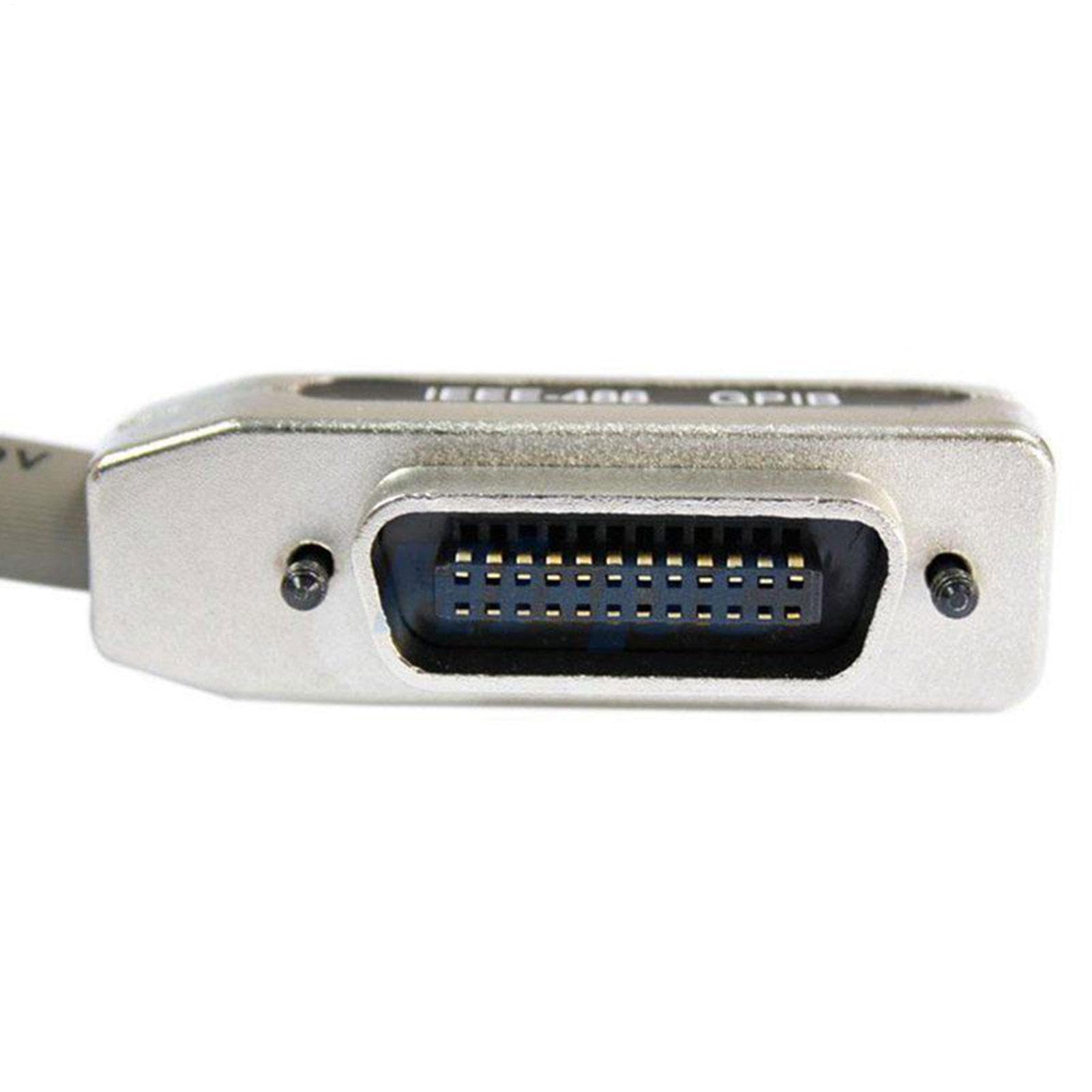 Câble d'extension IEEE 488 GPIB avec boîtier en métal et connexion sécurisée | Ligne de données multi-longueur pour le contrôle des instruments, le de signal, les interfaces de laboratoire