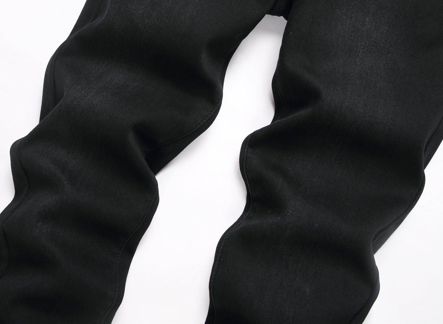 ABSECAI Mens Fleece Lined Pant Winter Warm Skinny Slim Fit Stretch Jeans - Image 2