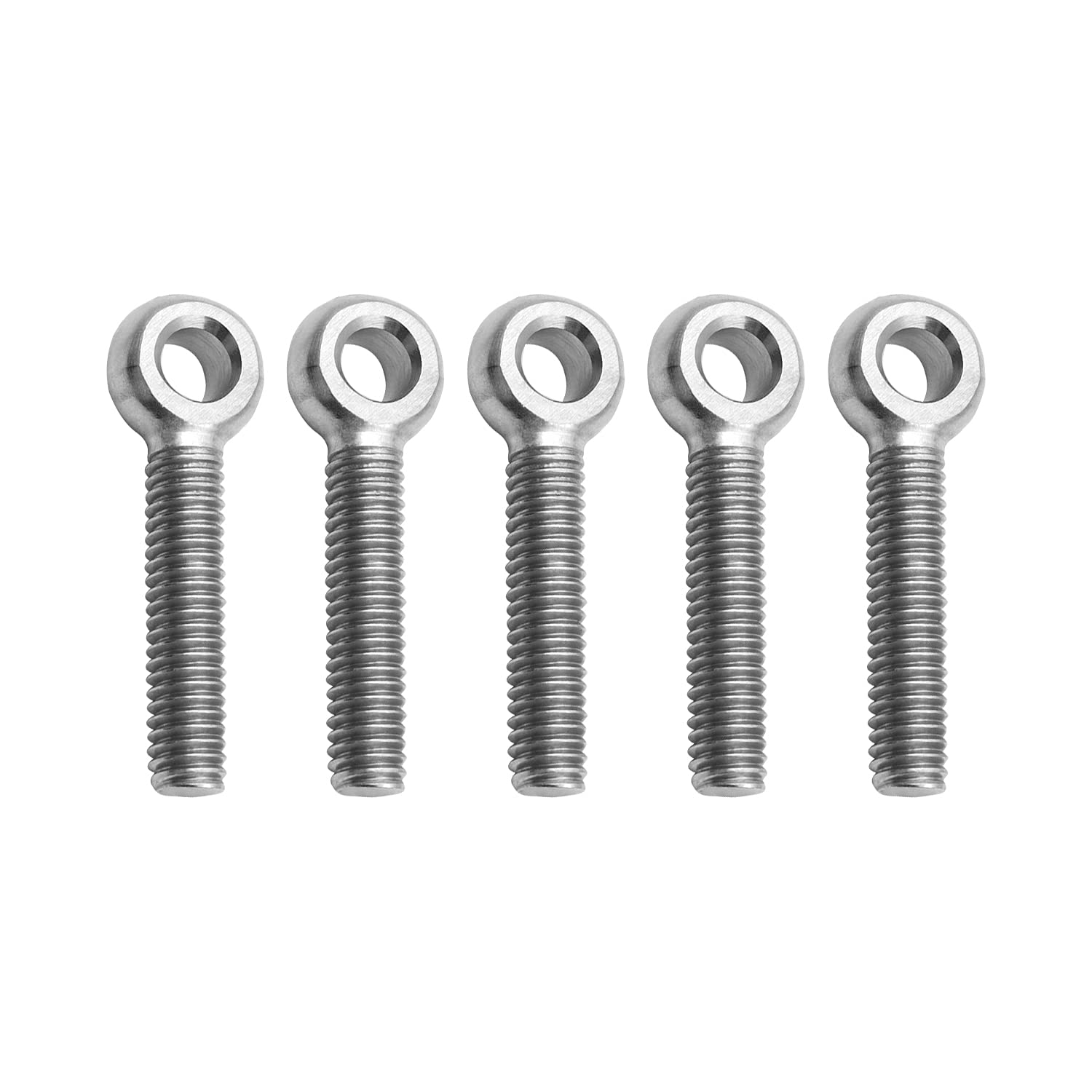 Eyebolt 5 Pcs Stainless Steel Machinery Shoulder Lifting Eyebolt M6 for Home Renovation(M6x100mm)