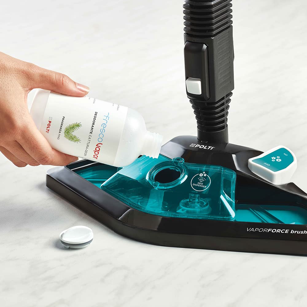 Polti Vaporetto Smart 100_T Steam Cleaner, nieograniczona autonomia, 4 barowa myjka wysokociśnieniowa, zabija 99,99% wirusów, zarazków i bakterii, 9 akcesoriów, biały/turkusowy