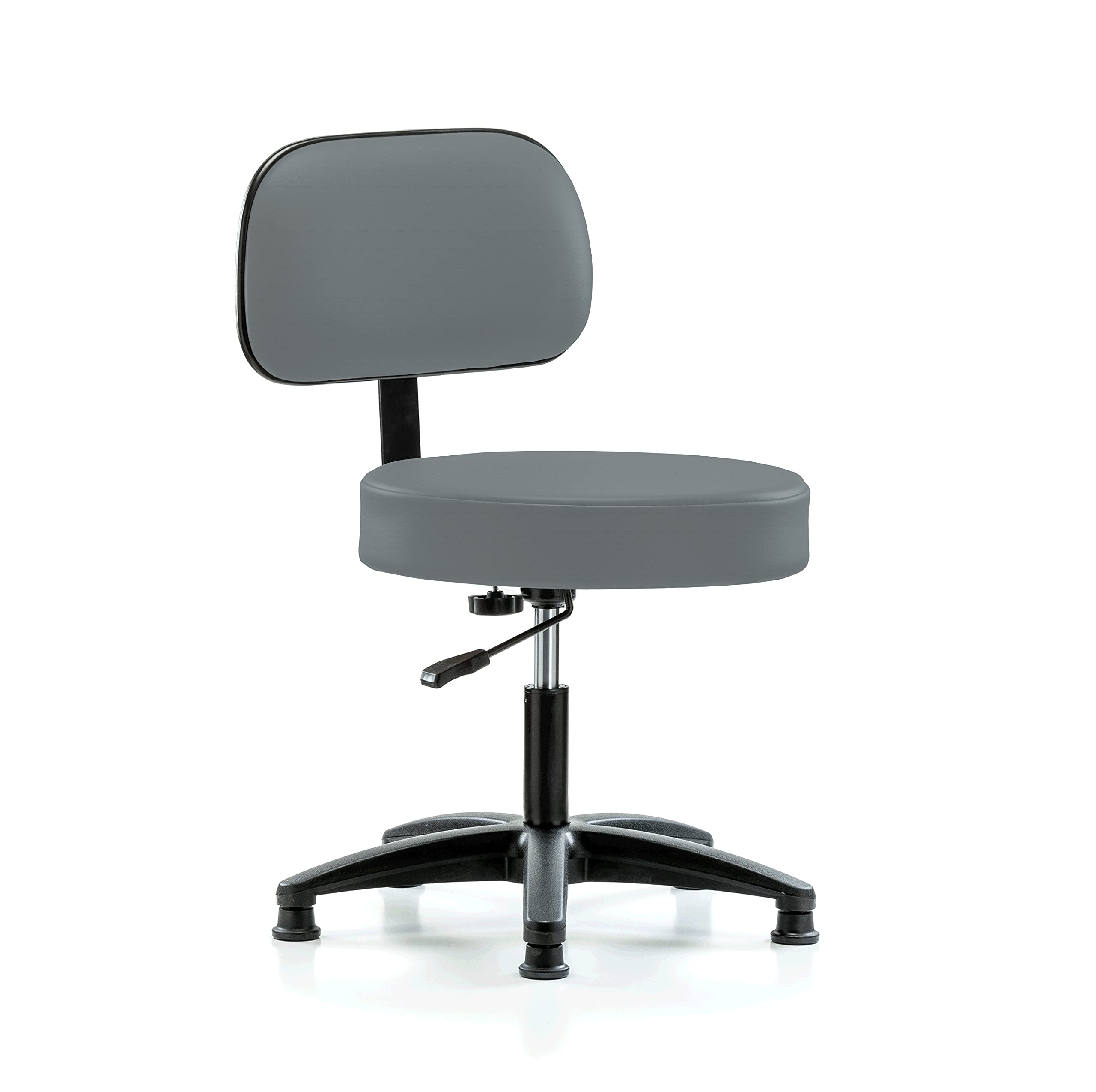 Perch Basic Exam Stool, Glides, 18.5-24", Cinder