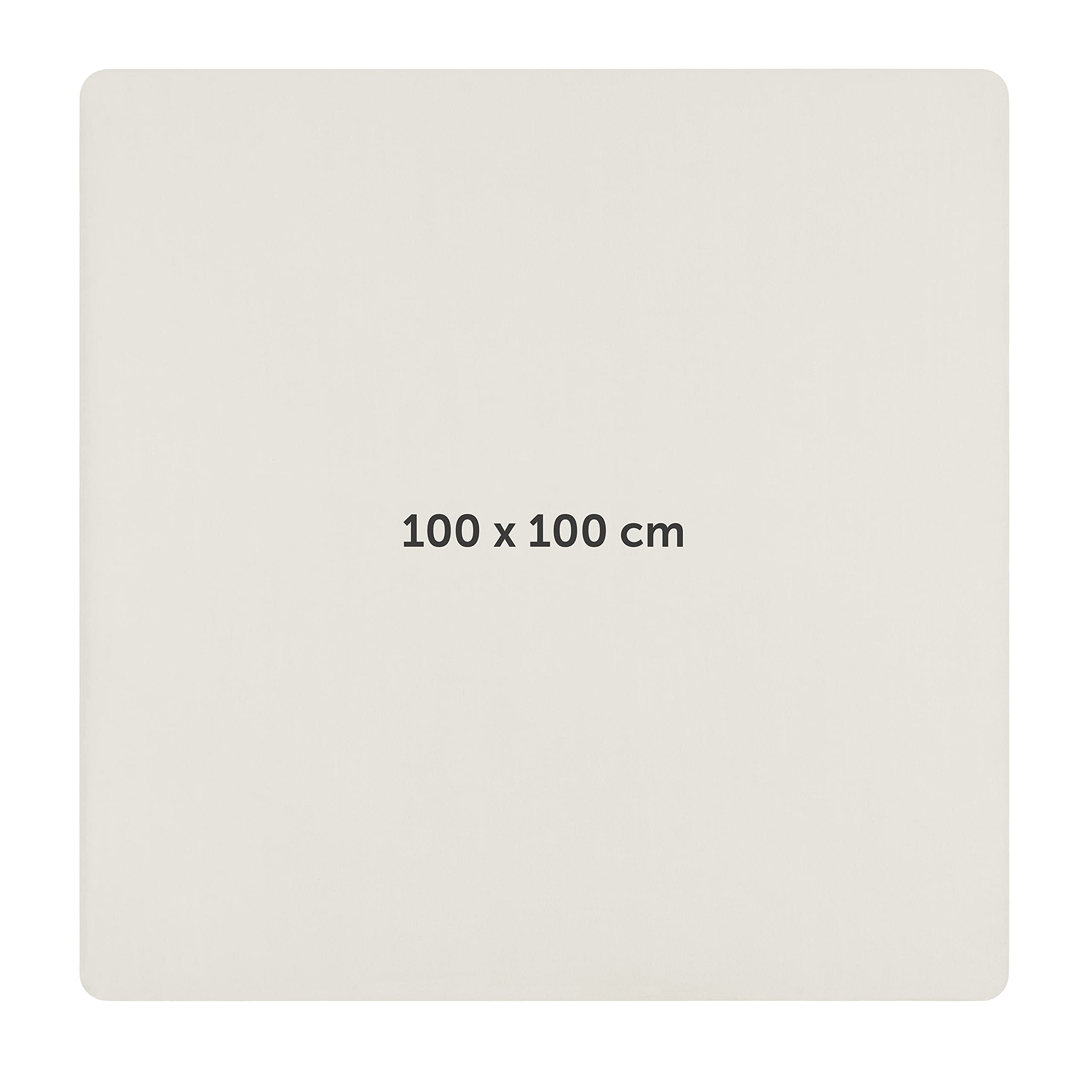 Laleni Lenzuola Culla Neonato - Lenzuola Lettino - Lenzuola Carrozzina Neonato - Coprimaterasso Culla con Angoli Elastici - Coprimaterasso Lettino 100% Cotone 135gsm - Avorio - Box quadrato 100x100cm