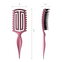 Vista 6 de AM8:00 Cepillo definidor de rizos, cepillo de pelo rizado para dar forma y separar, añadir volumen, diseño ventilado para secado con secado