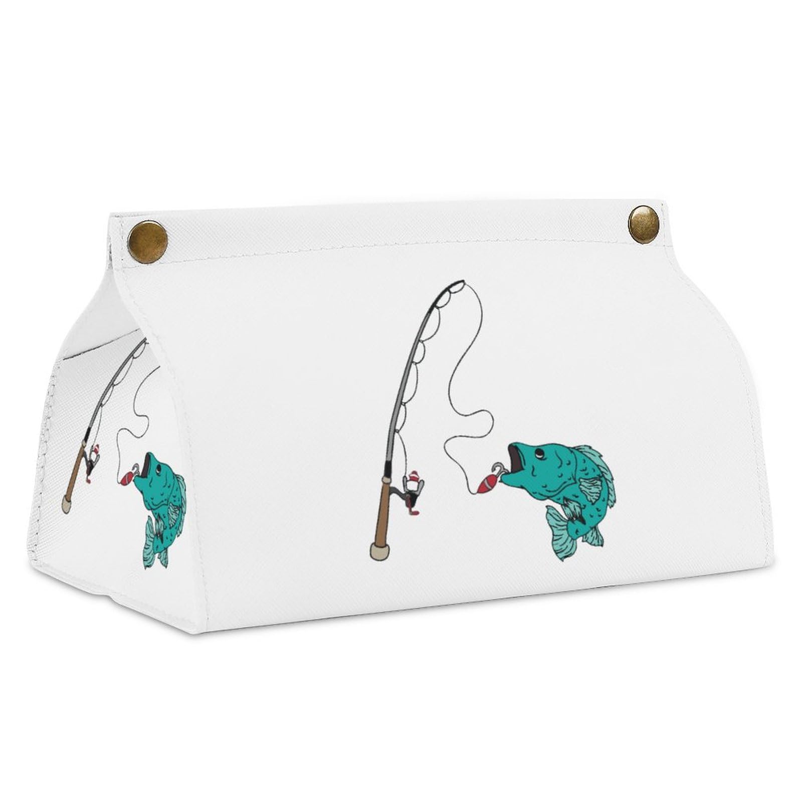 Amazon｜ティッシュケース 釣り 竿 フィッシュ 魚 PUレザー ティッシュ