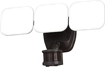 VAXCEL Theta 3 Light LED Outdoor Motion Sensor Adjustable Security Flood Light Bronze