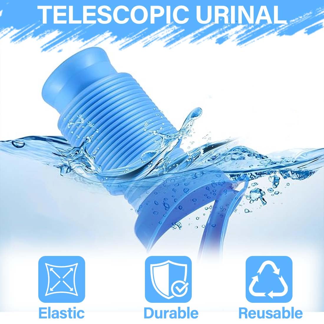 Orinatoio termorestringente Bottiglia per urina Portatile da 750 ml per WC Portatile Riutilizzabile a Prova di perdite per Campeggio Auto Viaggi Traffico e accodamento