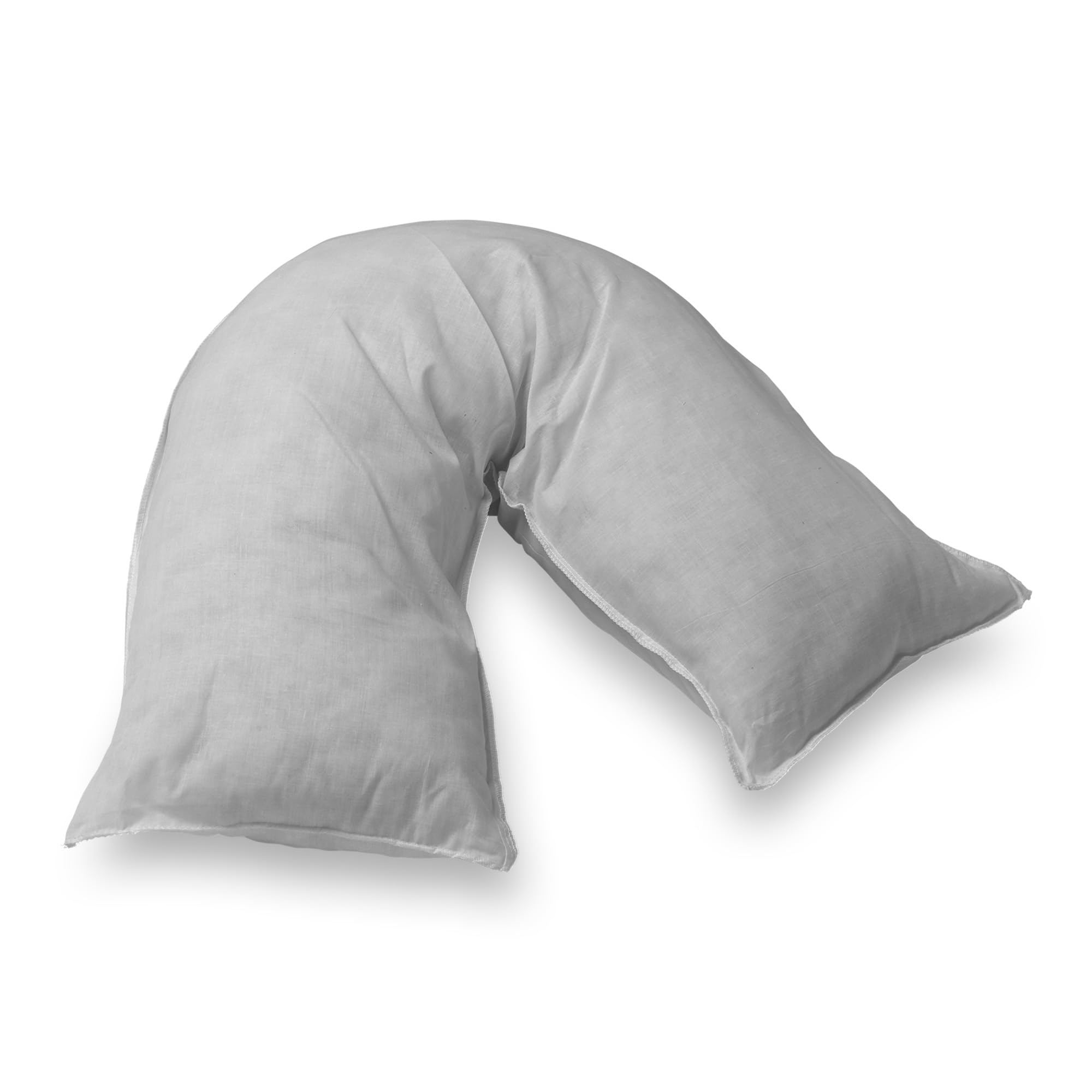 Microfibre Soft Touch V Shape Plain Dyed Pillowcase Silver from B&Q