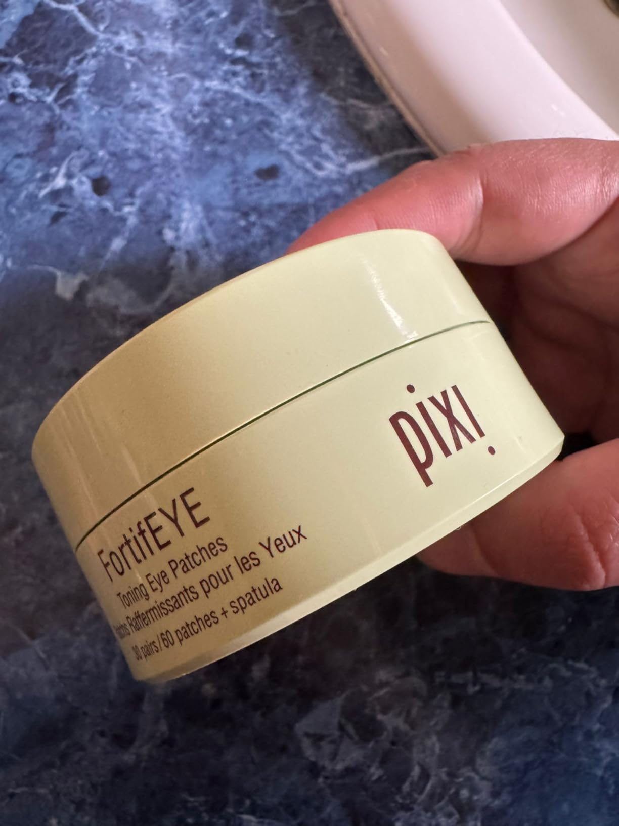 Pixi FortifEYE Firming Hydrogel Under Eye Patches for Puffy Eyes | Vegan Collagen Eye Patches to Energize, Soften Fine Lines, & Tone Eye Area | 30 Pairs / 60 Patches
