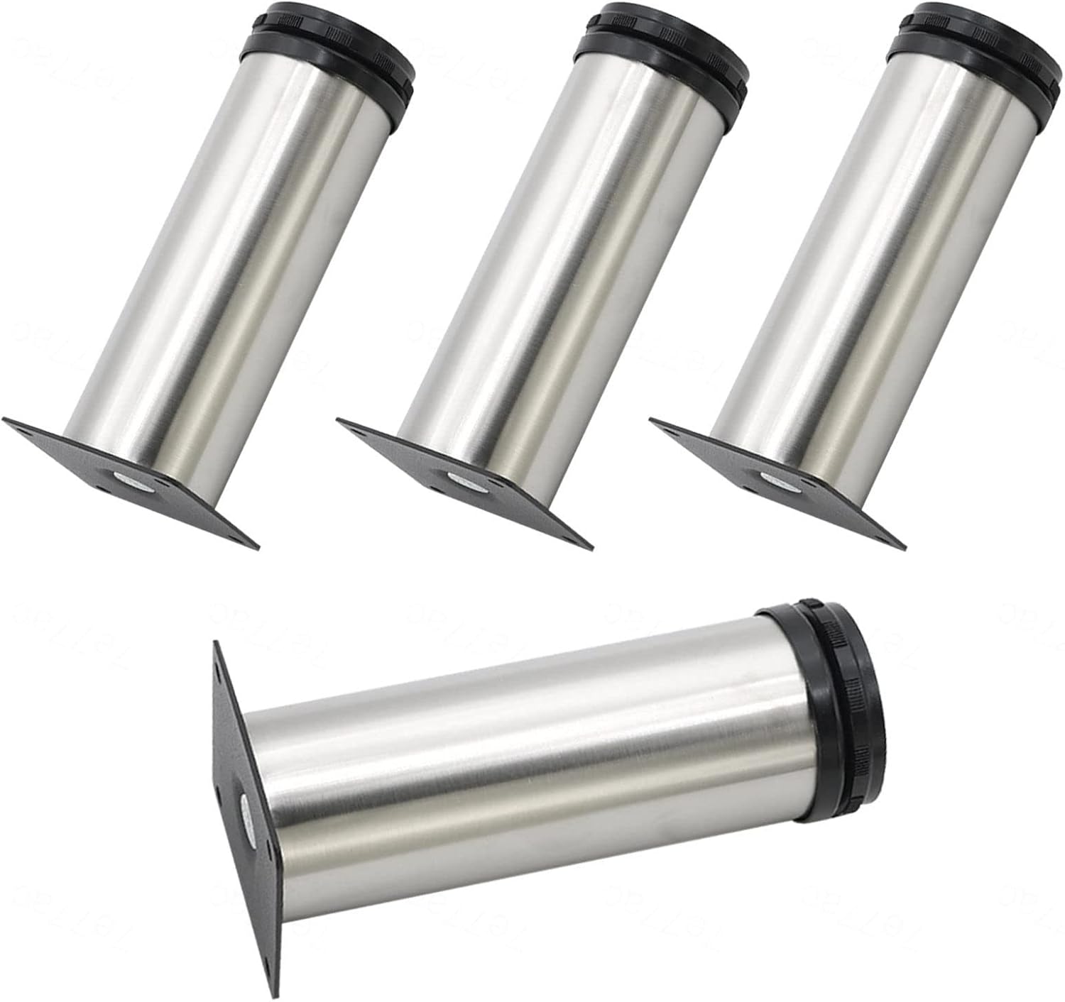 Stainless Steel Furniture Legs,4Pcs,Replacement Furniture Legs,Adjustable Legs,Round Support Legs,Kitchen Replacement Legs,Metal Legs,Table Legs,Silver-18cm/7in