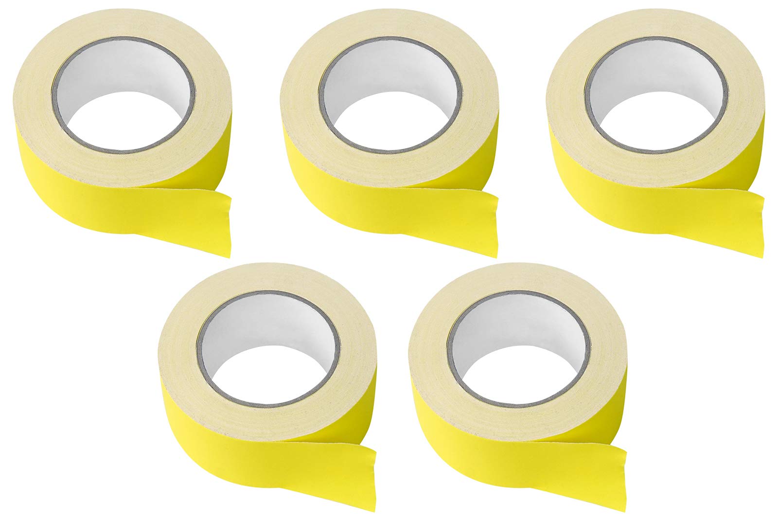Rockville (5) Rolls Pro Audio/Stage Wire Rock Gaff Yellow Gaffers Tape 2