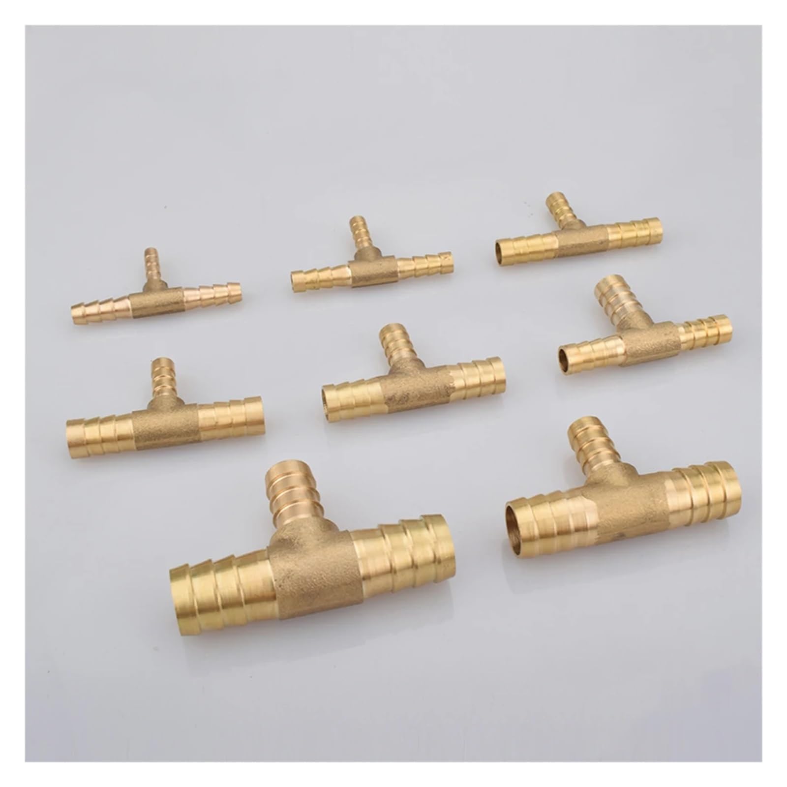 Revive Furniture 4 5 6 8 10 12 14 16 19 mm Równy redukcyjny wąż trójnikowy 3-drożny mosiężny łącznik rurowy łącznik rozdzielający adapter woda gaz olej(19-19-19MM_5 PCS)