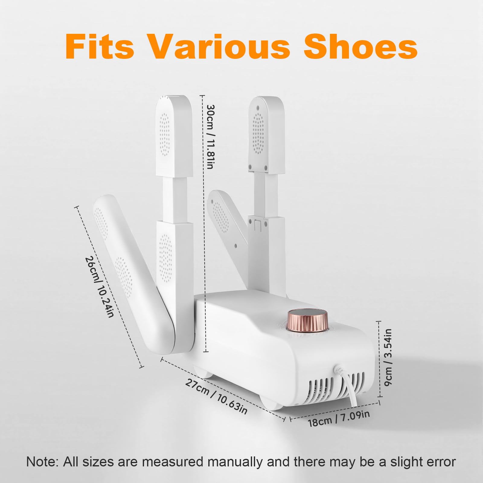 Seche Chaussure Electrique, Sèche Chaussures 2 Paire, 55°C 360° UV, Minuterie 30-120min