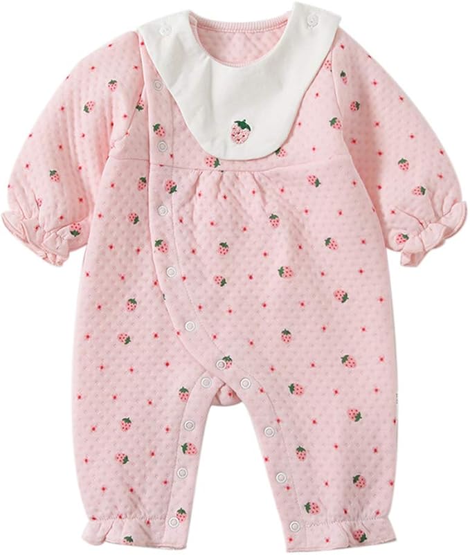 Amazon Co Jp Baby Nest ベビー服 前開き 長袖カバーオール ロンパース 女の子 男の子 コットン 服 ファッション小物