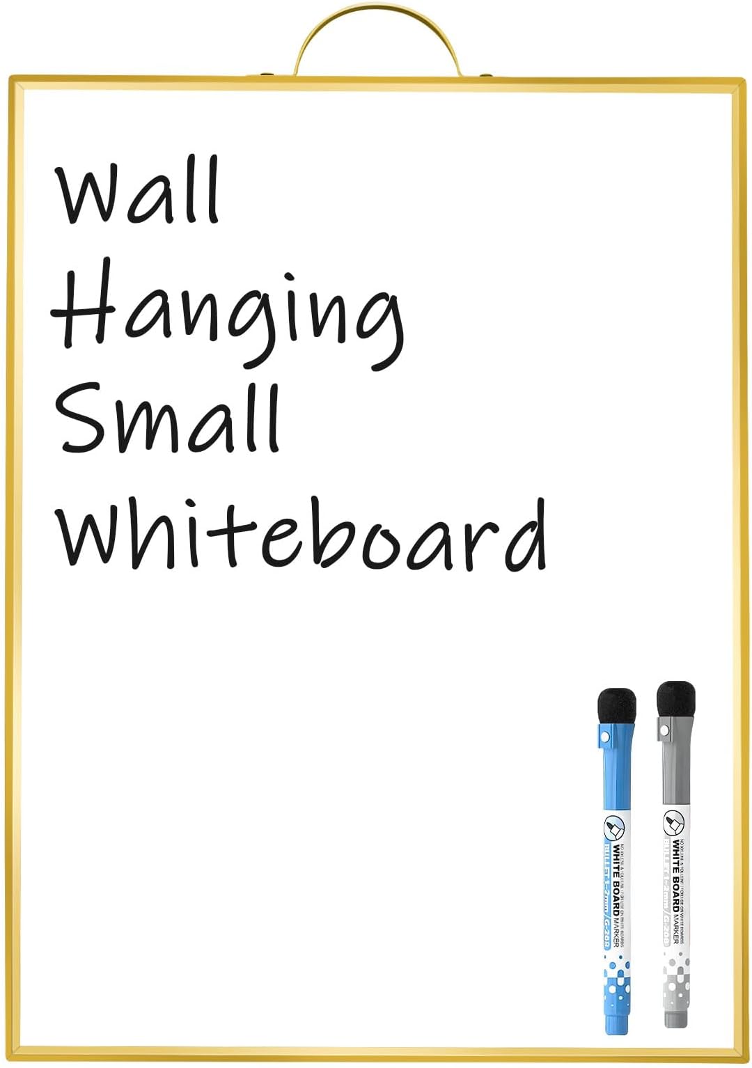 Small Dry Erase Board for Wall, 16" x 12" Hanging