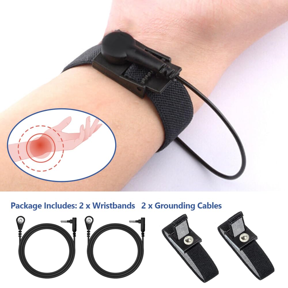 Amazon.com: Grounding Wristband & Cable - ESD Wrist Strap Kits