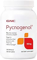 Vista 4 de GNC Pycnogenol 100mg Suplemento, apoya la salud circulatoria, 30 porciones