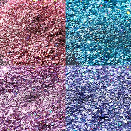 Sethexy 12 Colors Holoqraphic Glitter Superfine Nails Sequins Mixed Iridescent Paillette For Nails Art (A) #TOP7