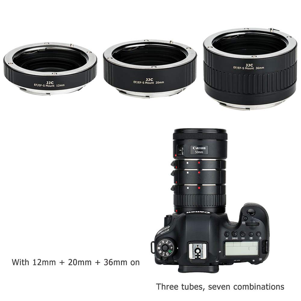 Tubi Di Prolunga Macro JJC Per Canon EF/EF-S - Set 12/20/36mm, Autofocus TTL, Per Fotografia Ravvicinata - Foto 4