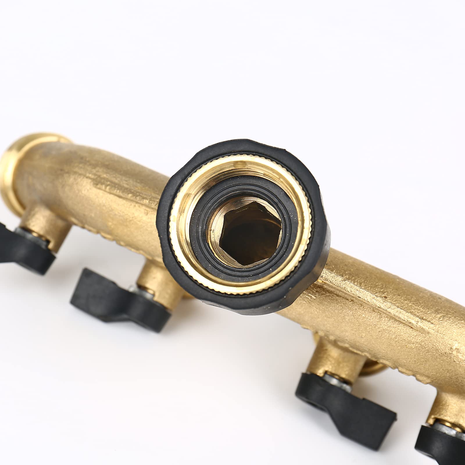 Valvola A 4 Vie Per Rubinetto Giardino In Ottone – Divisore Multifunzionale 3/4'' Con Regolatori Di Flusso - 2
